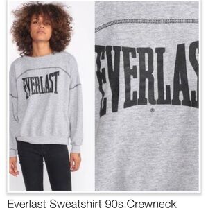 Vintage Everlast Gray Crew Neck Sweater Classic Style